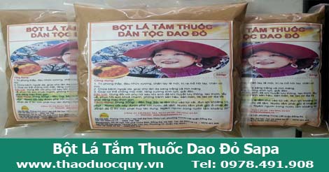 bột lá tắm thuốc dân tộc dao đỏ sapa